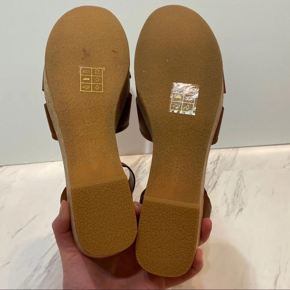 Dolce Vita Cork Linda Brown Platform Sandals